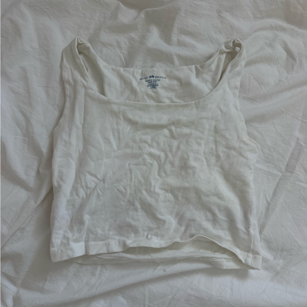 white cotton tank brandy melville